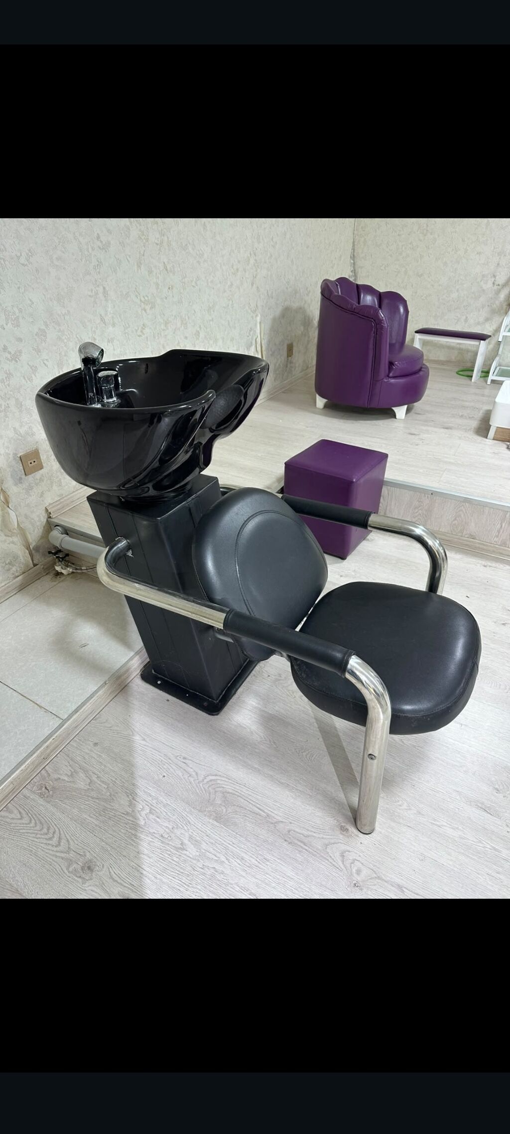 Aynur 2 Saç moykası - Qara keramika kasalı, salon tipli moyka — Kreslo, Bakı