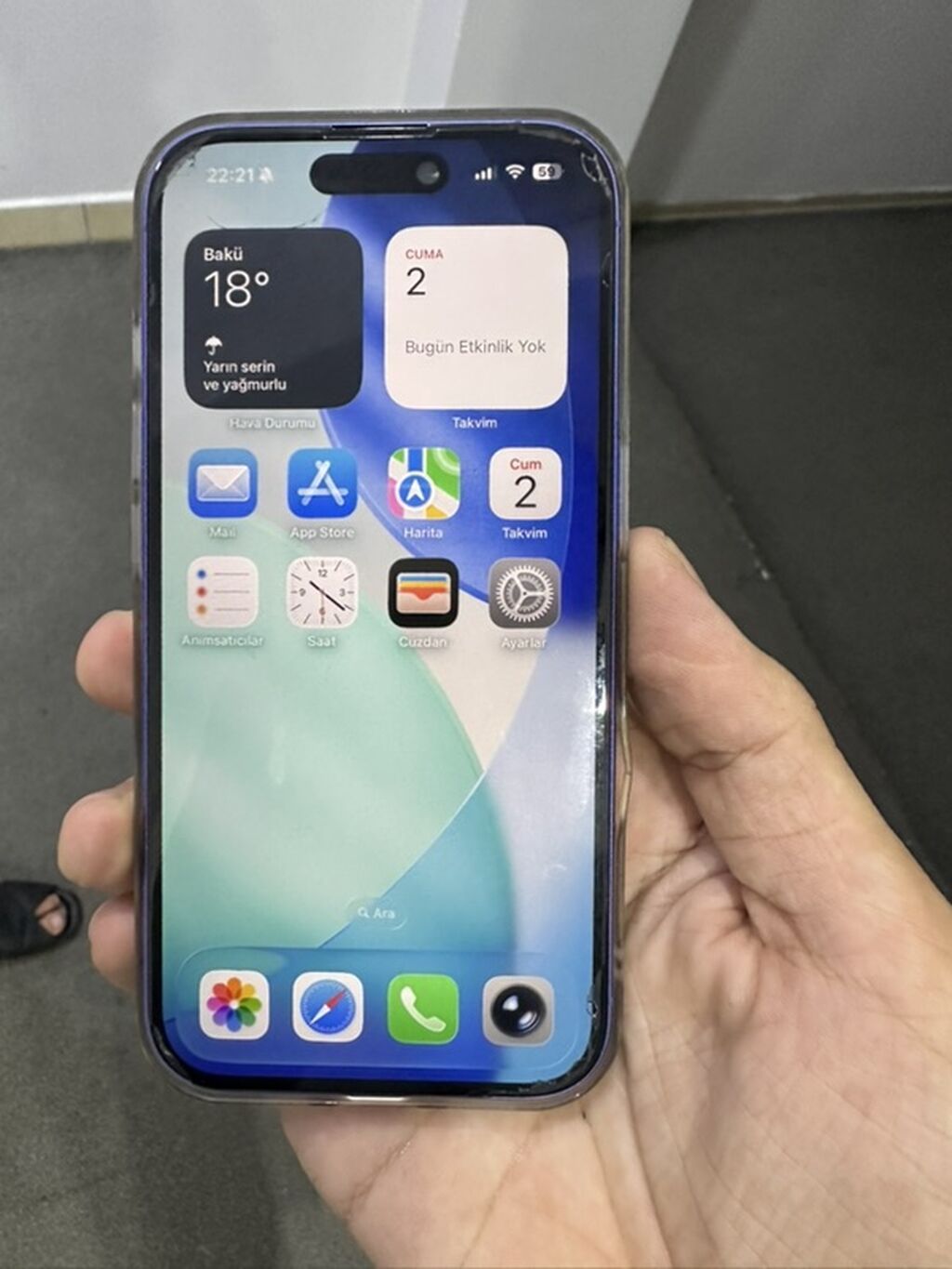IPhone 16, 128 GB, Mavi, Zəmanət — Apple iPhone, Bakı (5)