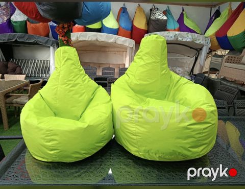 Neon sarı-yaşıl puflar, bean bag mebel — Bakı