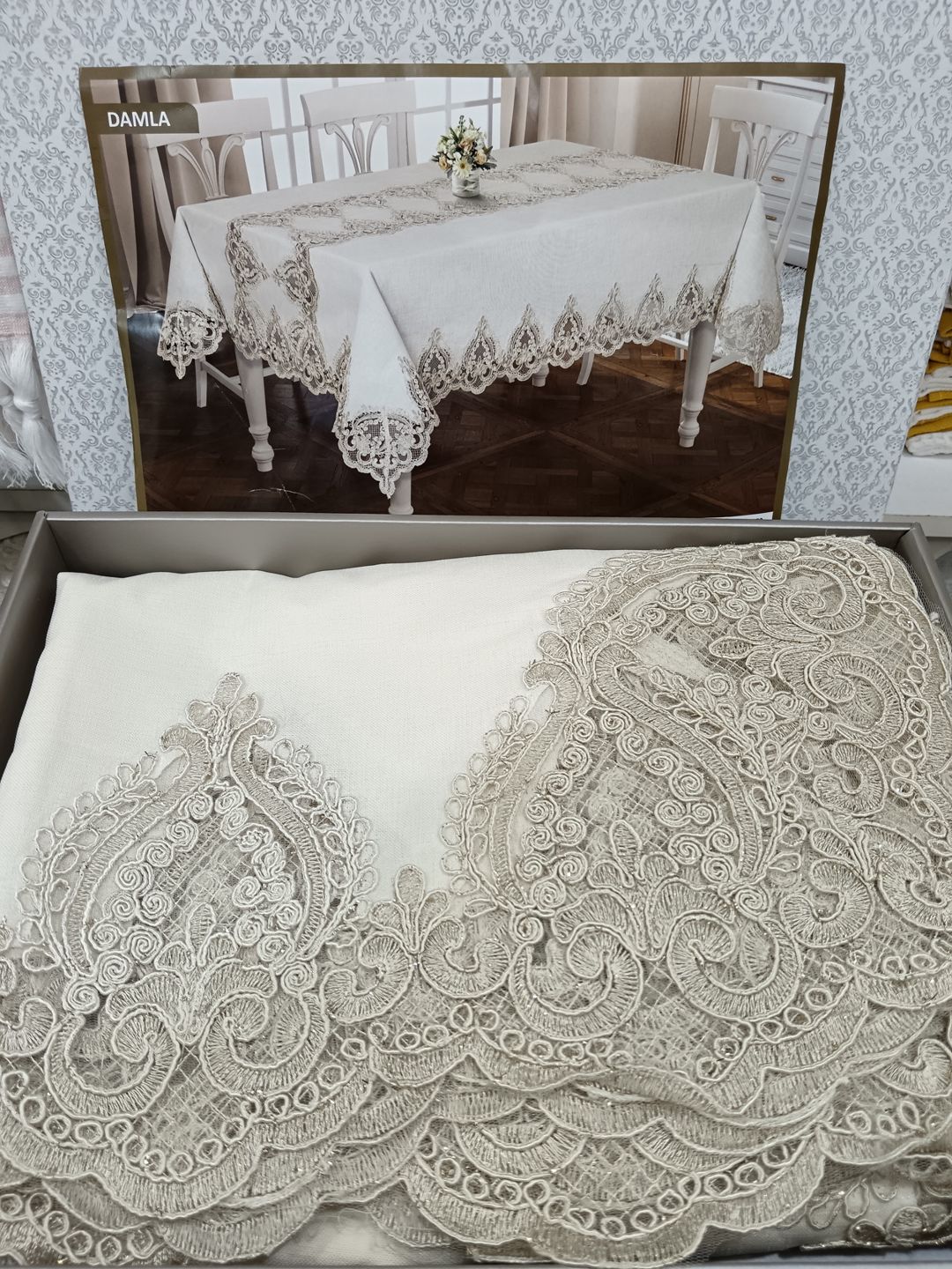 Süfrə 83185542, kətan, krem, 160x220 sm — Mallar, Bakı (2)