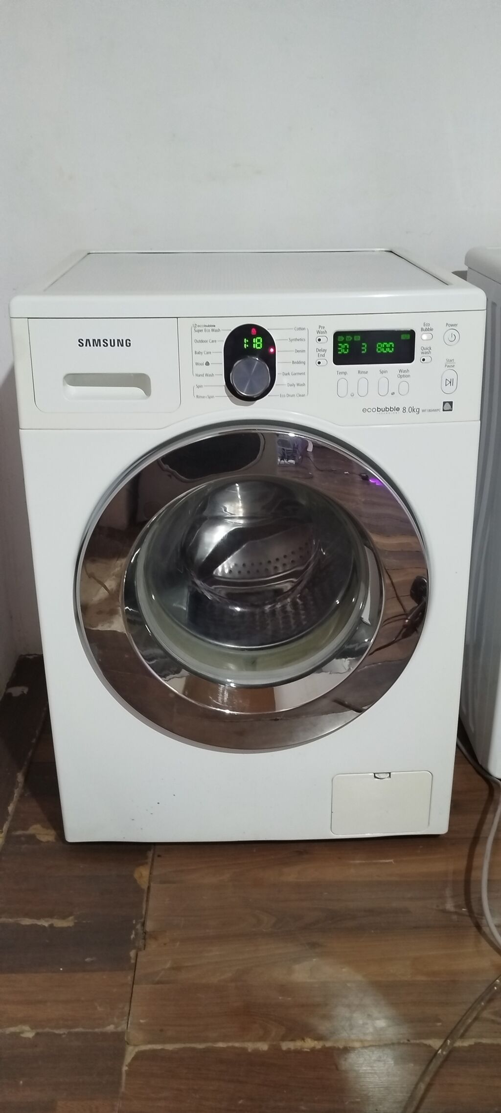 Paltaryuyan maşın Samsung, 8 kq, İşlənmiş, Avtomat, Qurutma var, Kredit yoxdur, Pulsuz çatdırılma — Çamaşır maşınları, Bakı (3)