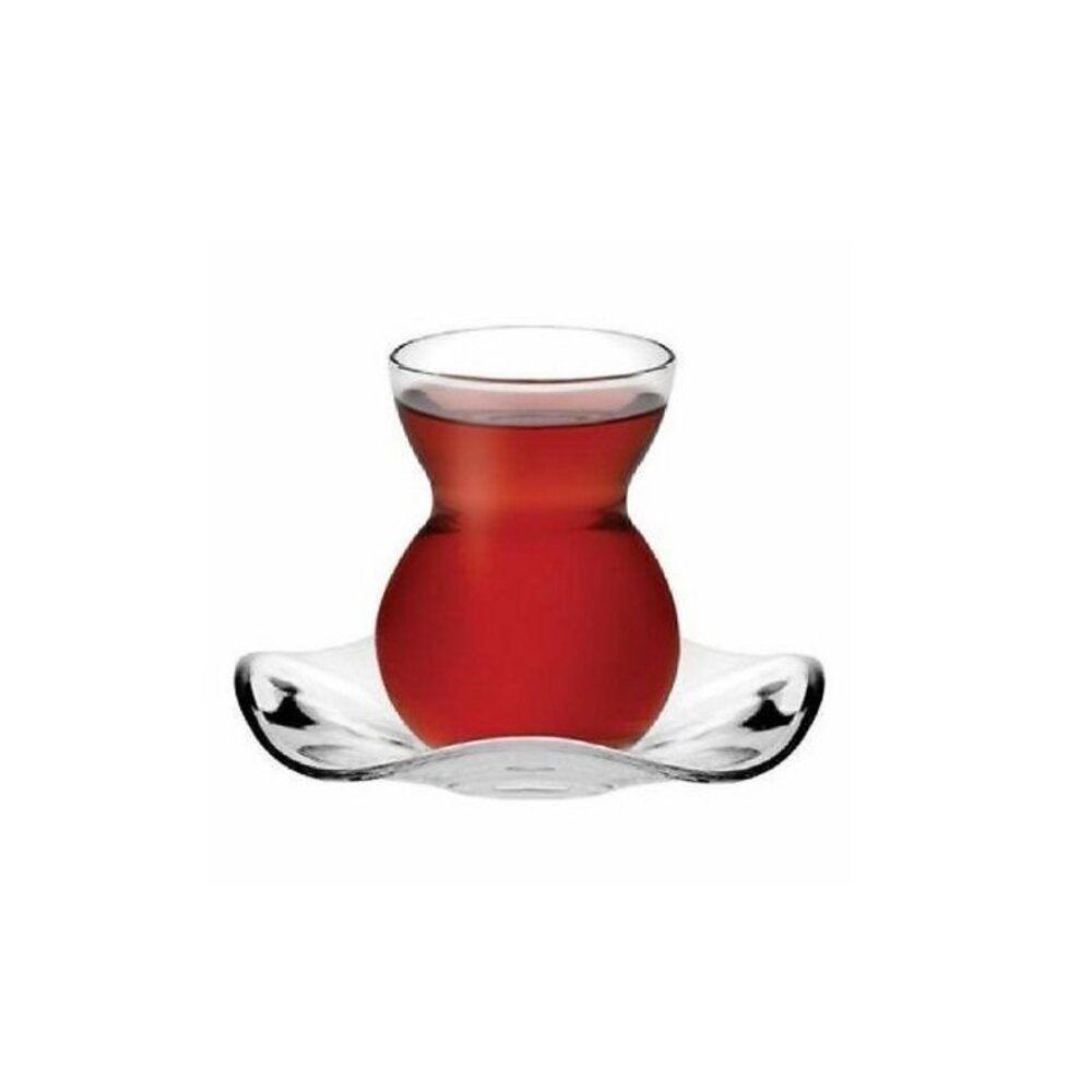 Çay üçün stəkan dəsti No Brand Dantel 6 əd, 140 ml, şüşə, şəffaf — Mallar, Bakı (2)