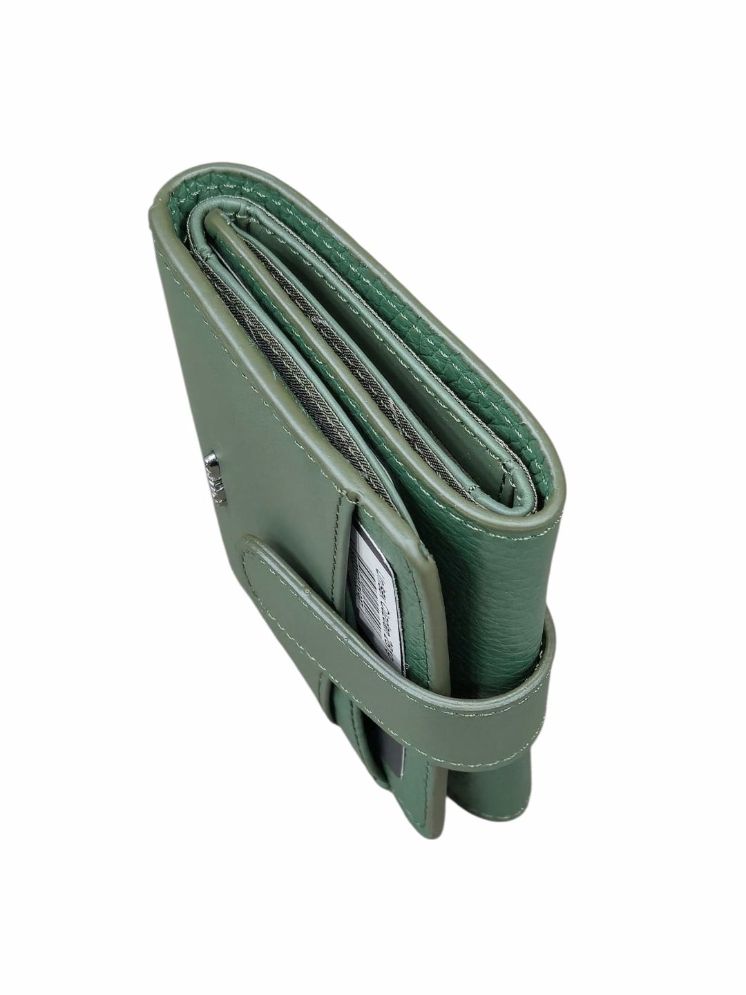 Pul qabı təbii dəridən, uniseks, yaşıl, 11x8 sm, 10 kart bölməsi, Türkiyə istehsalı - Grande_2819_Lacoste — Mallar, Bakı (3)