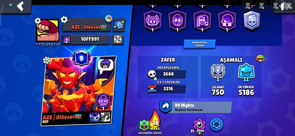 Brawl Stars oyun hesabı - Kupa: 41,049 - Savaşçılar: 101/107 açıq — Şəxsi əşyalar, Bakı (9)