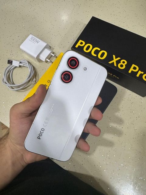 Poco X8 Pro, 512 GB, rəng - Ağ, Barmaq izi — Bakı