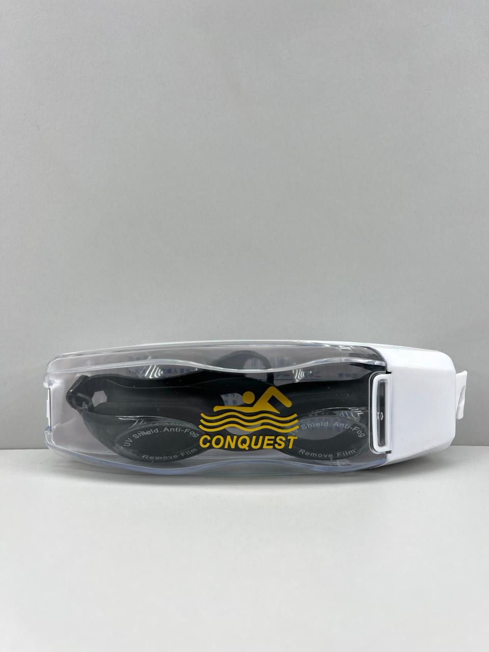 Üzgüçülük üçün eynək Conquest, silikon, qara, ölçü One Size — Mallar, Bakı (2)