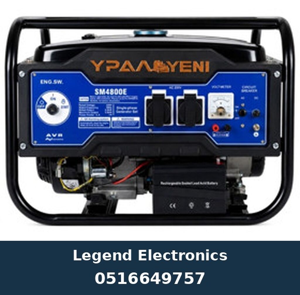 Elan başlığı: Benzin generatoru Ural SM4800E 3.5 kW 220 V Elan mətni — Generatorlar, Bakı