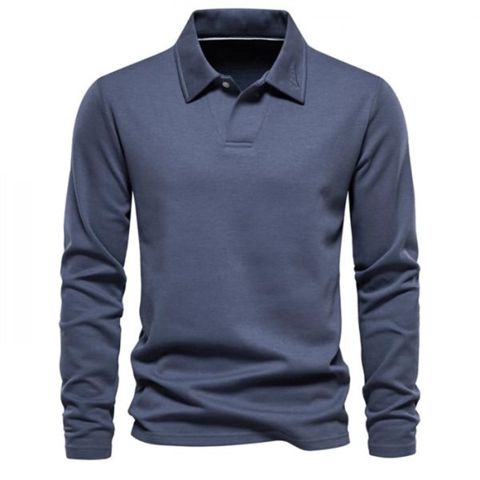 Kişilər üçün polo EB_1285, göy, pambıq, ölçü XXL — Bakı
