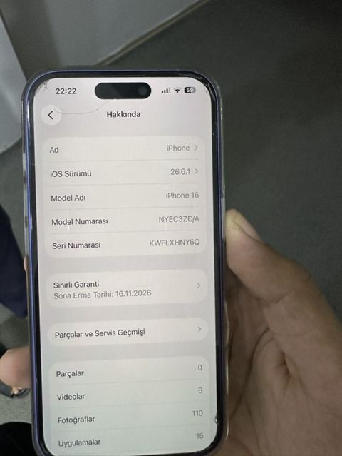 IPhone 16, 128 GB, Mavi, Zəmanət — Bakı