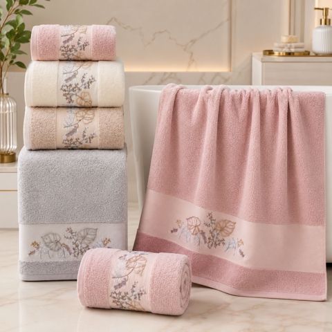 Hamam dəsmalı dəsti Annaberry, pambıq, 70x140 sm, 6 ədəd — Bakı