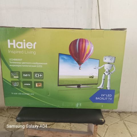 Haier LE24B8000T – 24" LED TV с кронштейном - 24 düym LED backlit — Bakı