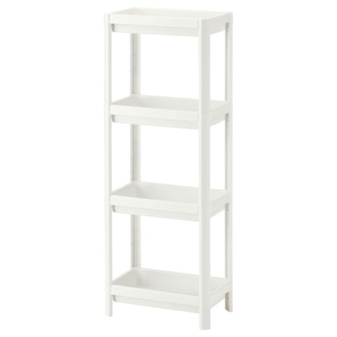 Rəf IKEA Vesken, ağ, polipropilen, 36x23x100 sm — Bakı