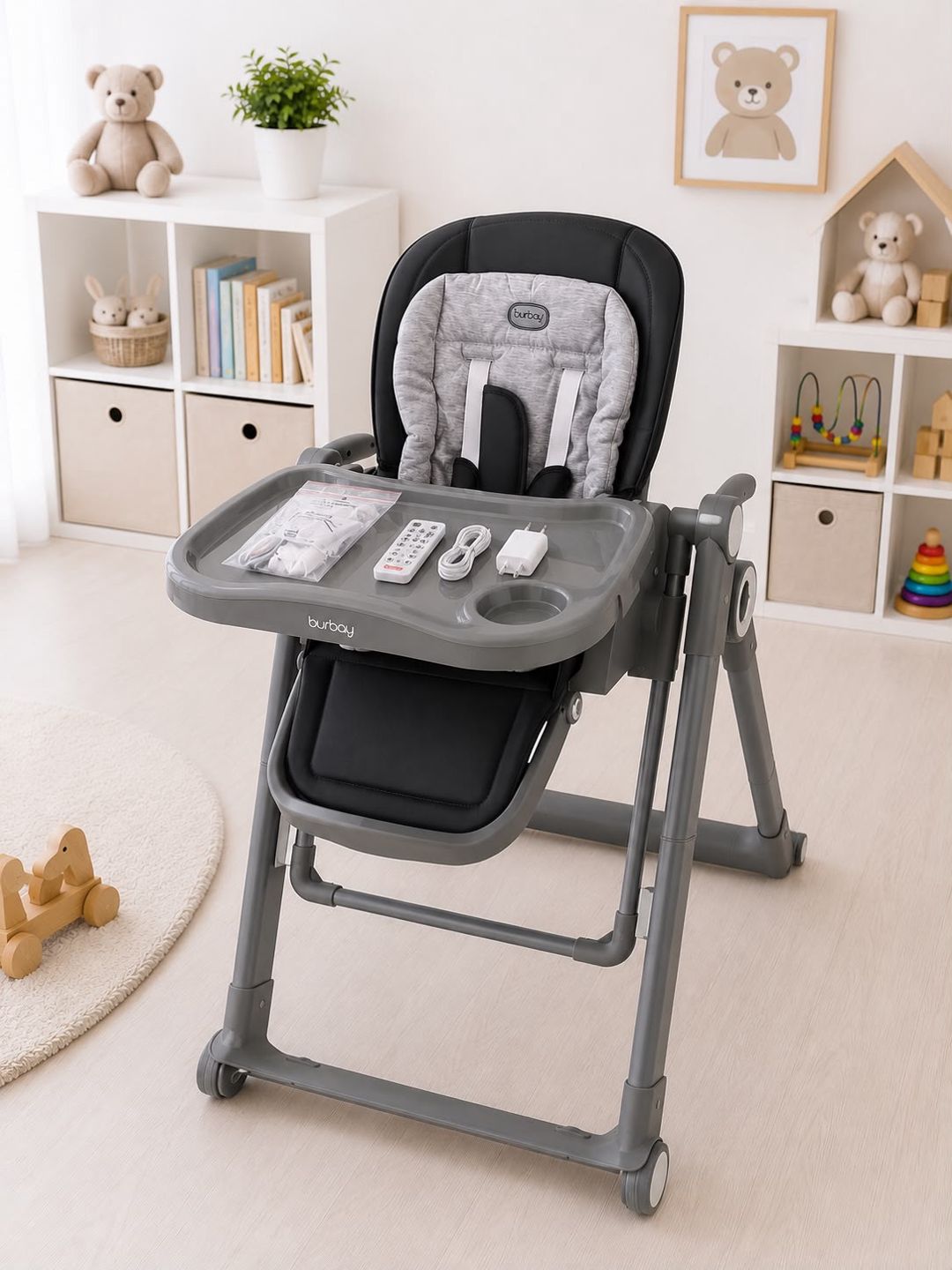 Uşaq yedizdirmə oturacağı Kidilo bm&999, plastik, 1-4 yaş, tünd boz — Mallar, Bakı
