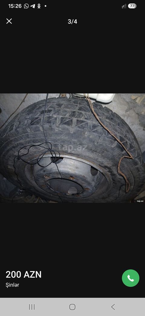 Şin və disk komplekti - Ölçü: 225/75 R17.5 (tubeless) - Protektor — Sumqayıt