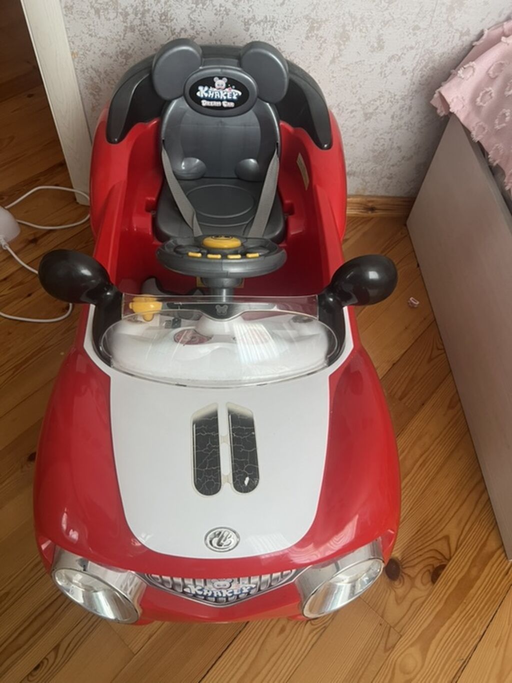 Uşaq elektrik maşını – Khakey Dream Car - Rəng: qırmızı/ağ gövdə — Uşaq avtomobilləri, Bakı (2)