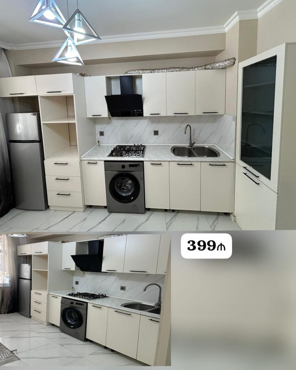 399₼ mətbəx mebeli satılır Ölçü 2.90 Qaz aspirator moyka verilir — Mətbəx mobilyası, Bakı