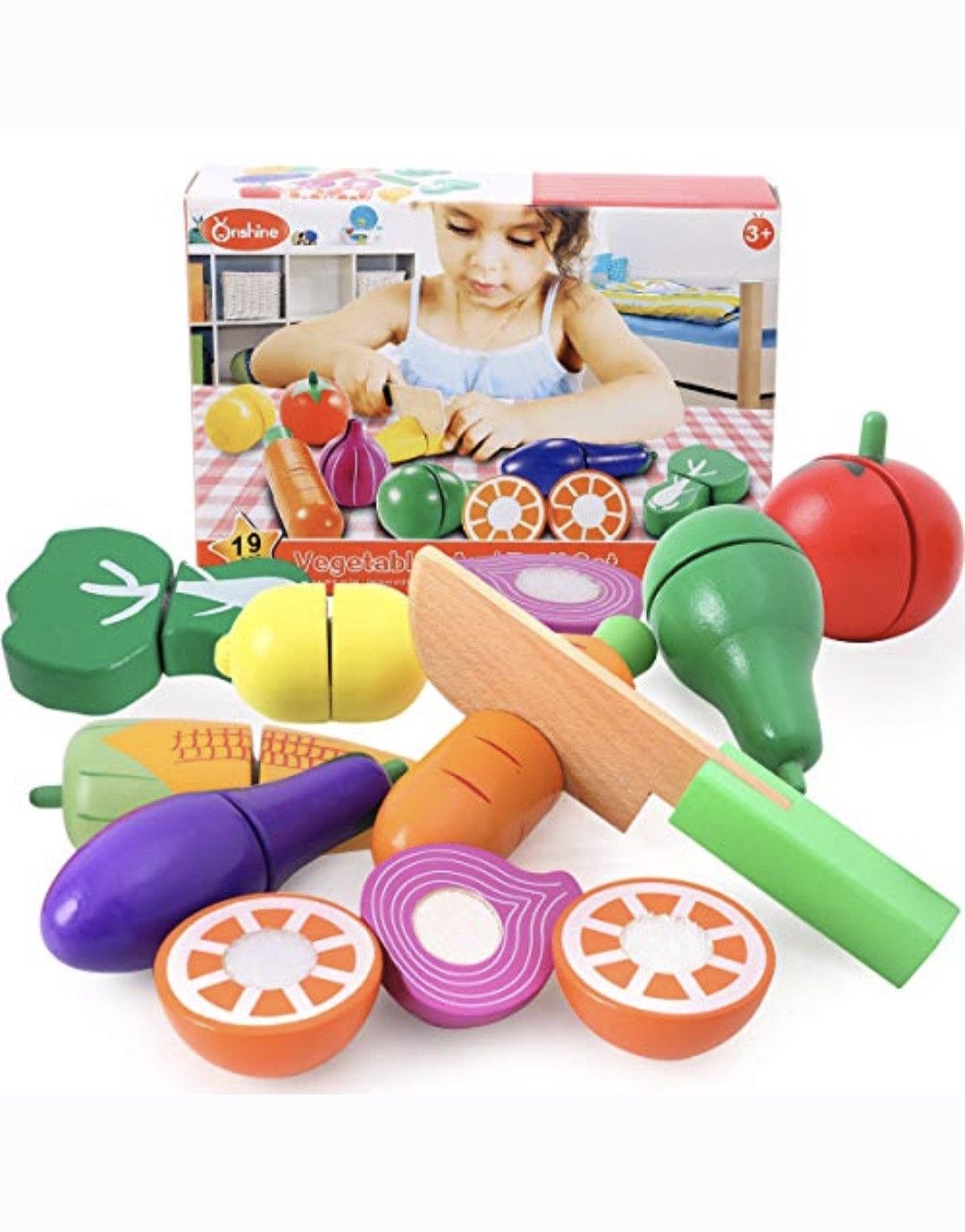 İnkişaf etdirən oyuncaq Onshine Vegetables and Fruit Set 0118, plastik, 3+ yaş — Mallar, Bakı