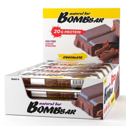 Proteinli baton Bombbar İkiqat şokolad 60q, 12 əd — Bakı