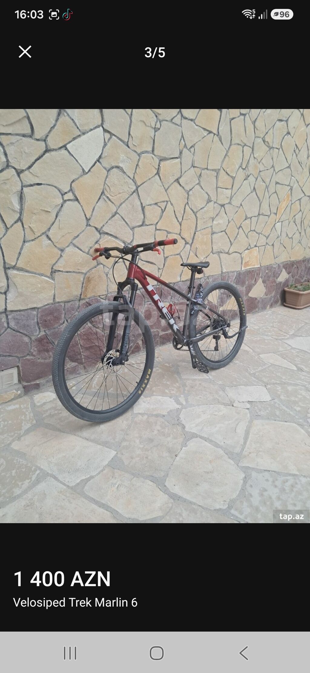 Trek Marlin 6 dağ velosipedi - Çərçivə: yüngül alüminium, idman — Dağ velosipedləri, Masazır (3)
