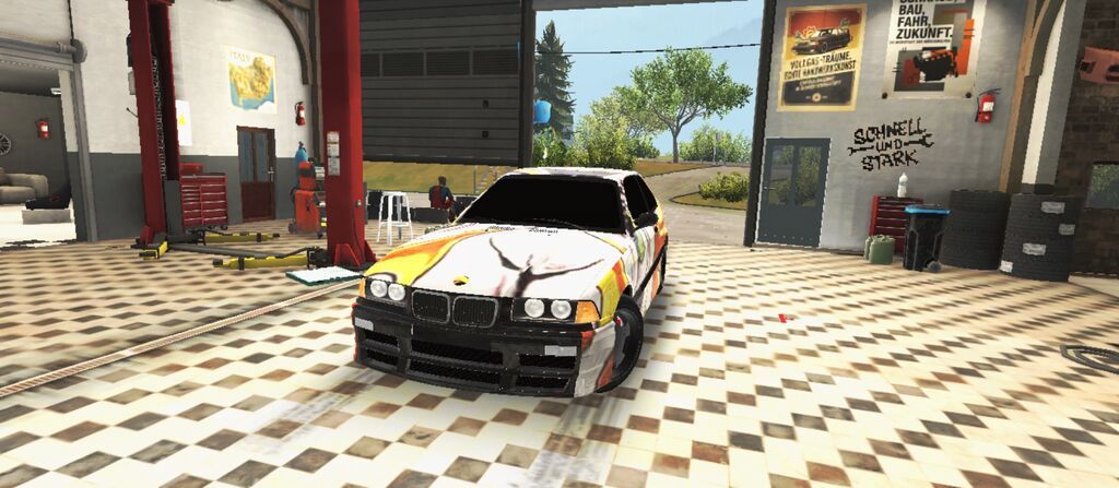 BMW E36 kupе üçün xüsusi dizaynlı vinil/airbrush bədən işi - Tam — Avtoxidmət və diaqnostika, Masazır