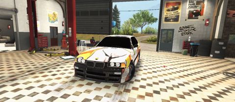BMW E36 kupе üçün xüsusi dizaynlı vinil/airbrush bədən işi - Tam — Masazır