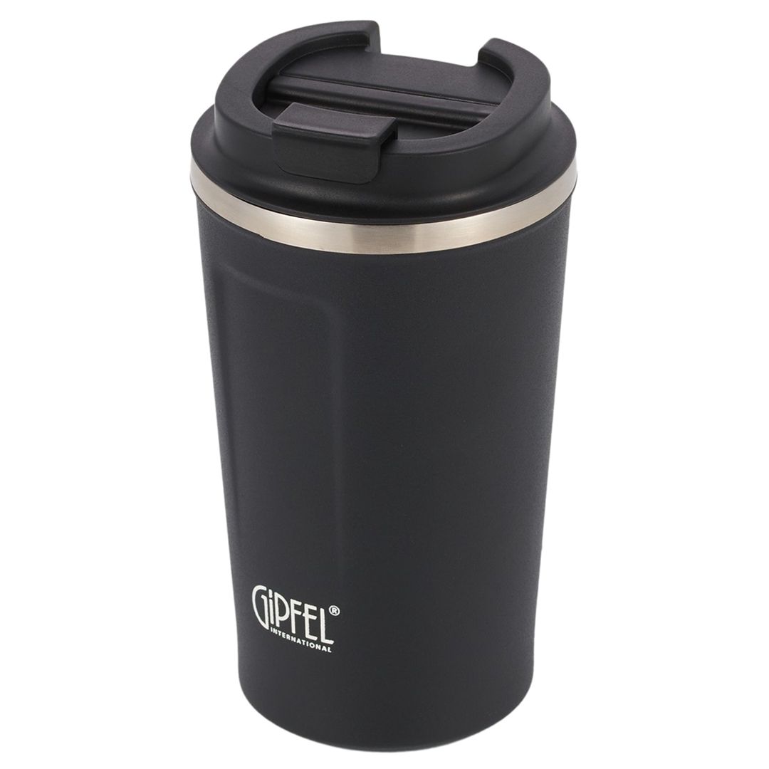 Vakuumlu termo fincan Gipfel Milano 51784, 430 ml, paslanmayan polad/plastik, qara — Mallar, Bakı