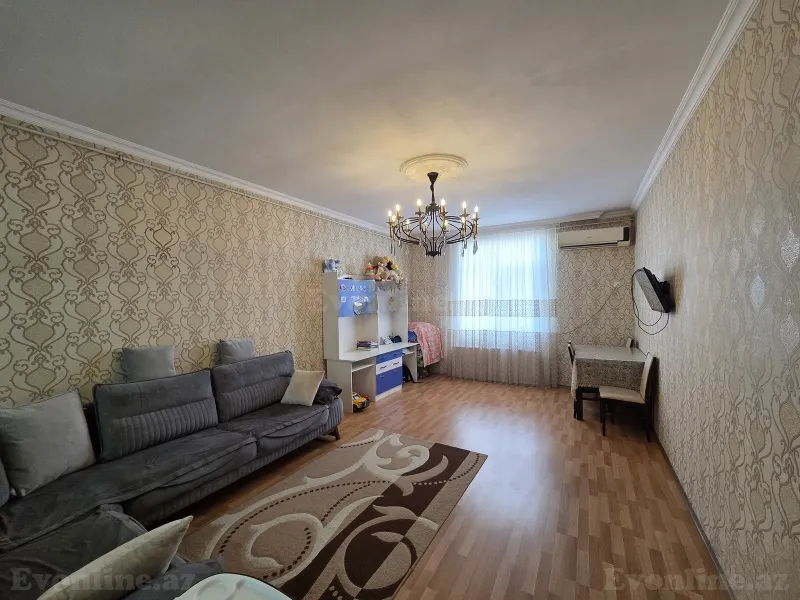 Satılır 2 otaqlı Mənzil Yeni tikili 75 m² Bakı, Binəqədi r., Azadlıq prospekti m., 7-ci mikrorayon — Mənzil, Bakı