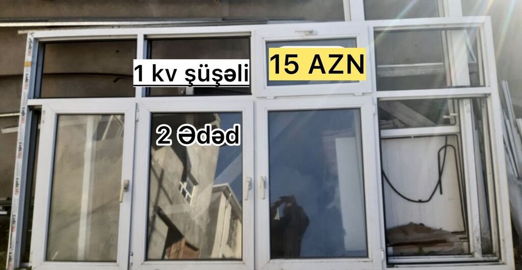 Plastik pəncərə və qapı çərçivələri - Ölçü: 260 x 74 sm – qiymət: 80 — Pəncərələr, qapılar, balkonlar, Bakı (4)