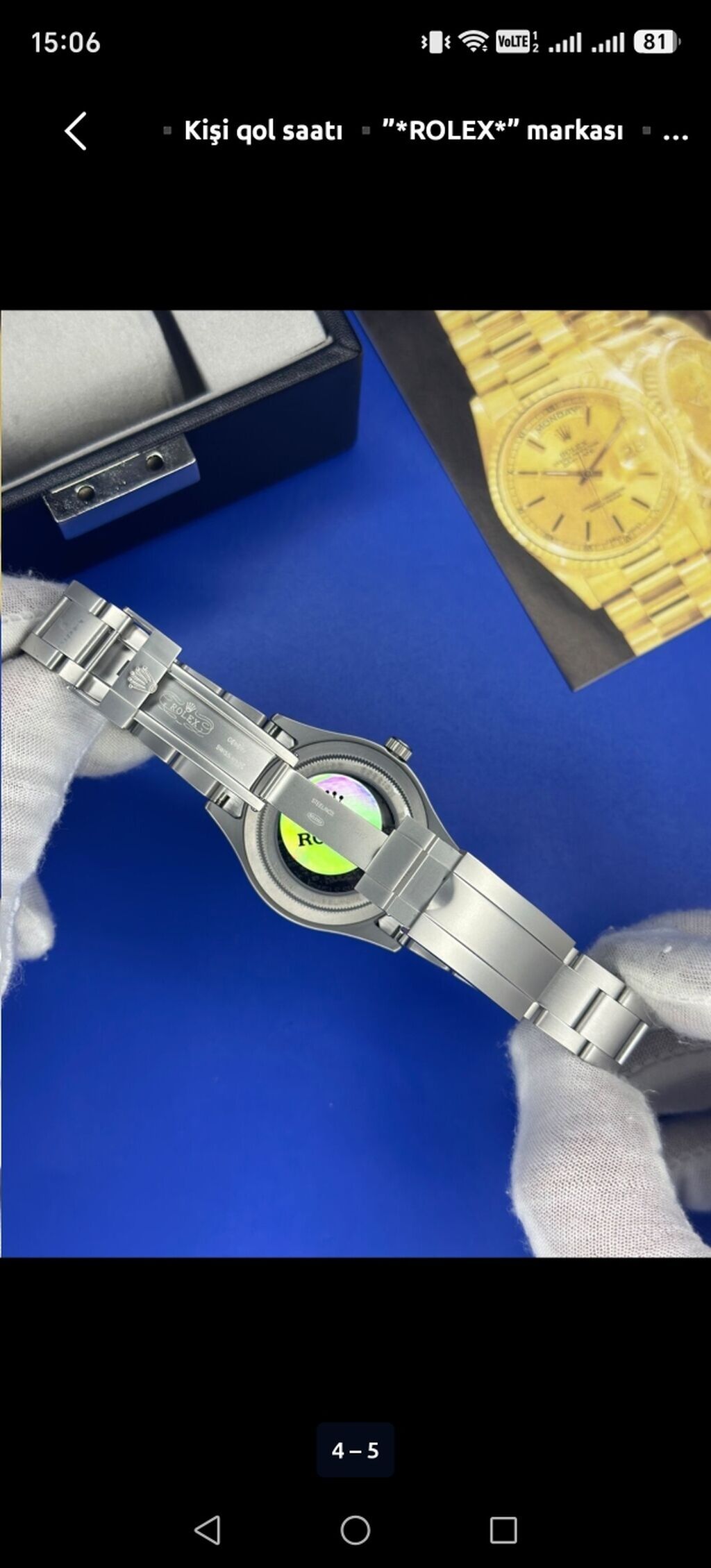 Yeni, Qol saatı, Rolex, rəng - Gümüşü — Qol saatları, Bakı (4)