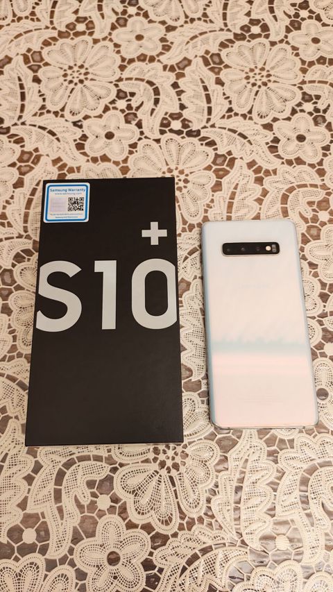 Samsung Galaxy S10 Plus, rəng - Ağ, Simsiz şarj — Bakı