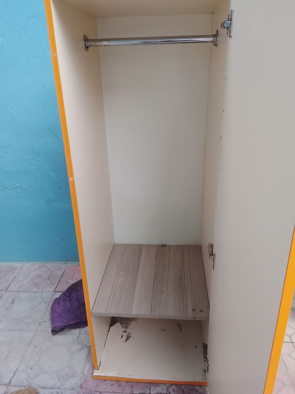 Tək qapılı geyim dolabı - Material: laminat/MDF tipli taxta lövhələr — Şkaflar, Xırdalan (2)