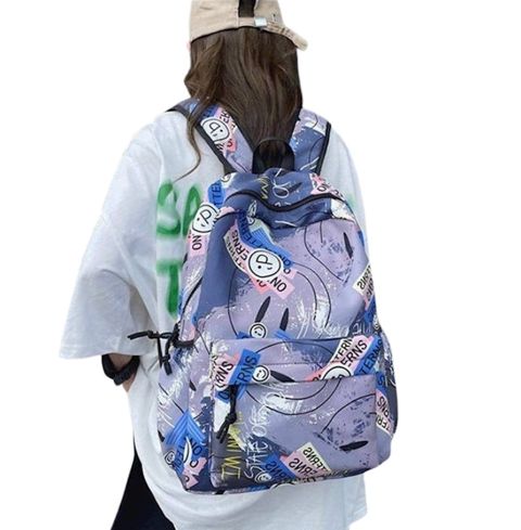 Məktəbli bel çantası PA-1010948, polyester/neylon, göy/bənövşəyi — Bakı