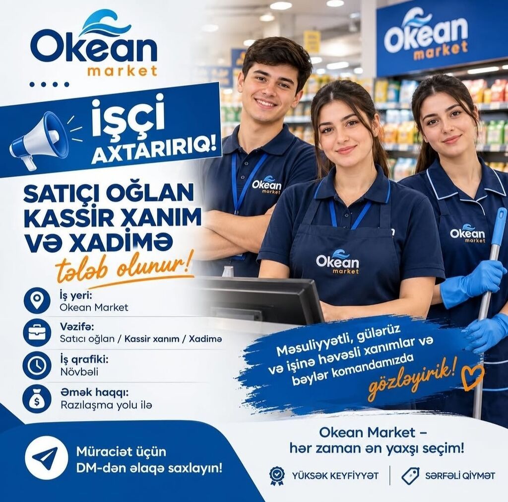 Satış məsləhətçisi tələb olunur, 18-29 yaş, Təcrübəsiz, Aylıq ödəniş — Satış, Bakı