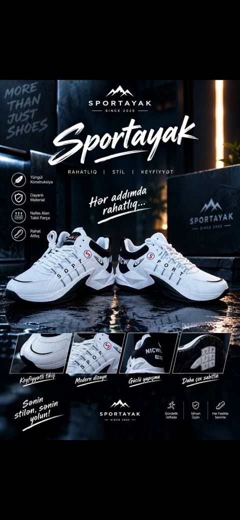 Sportayak idman ayaqqabıları – rahatlıq, stil və keyfiyyət bir arada — Digah
