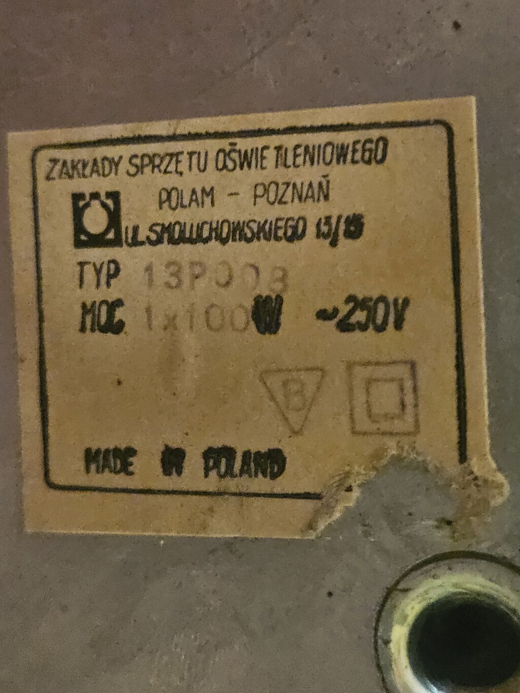 Торшер Polam (Польша, эпохи Ссср 70-80-е) / Lampa podłogowa — Döşəmə və stol lambaları, Bakı (3)