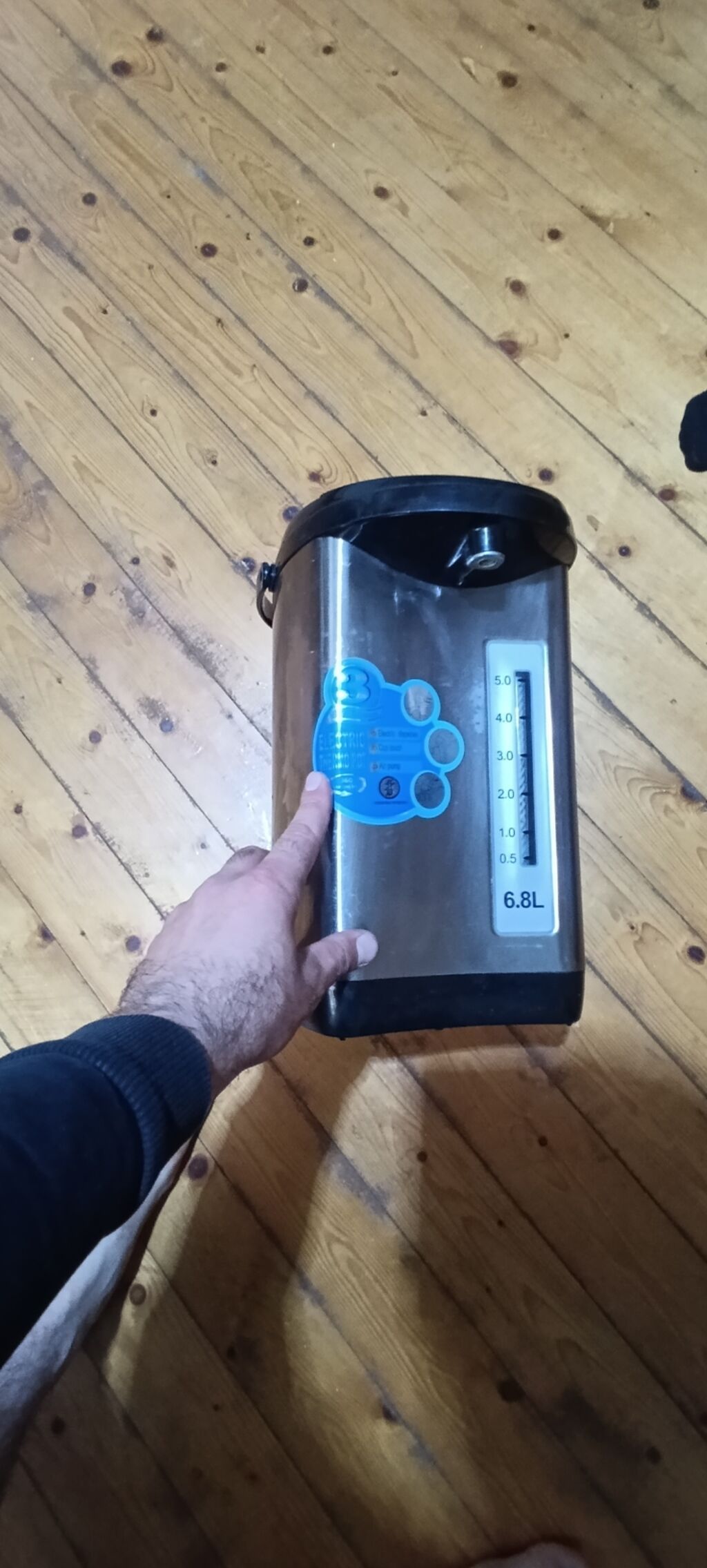 Eurolux termo-pot, 6.8 litr, 800W. - Paslanmayan poladdan korpus — Elektrik çaydanları və termoslar, Masazır (2)
