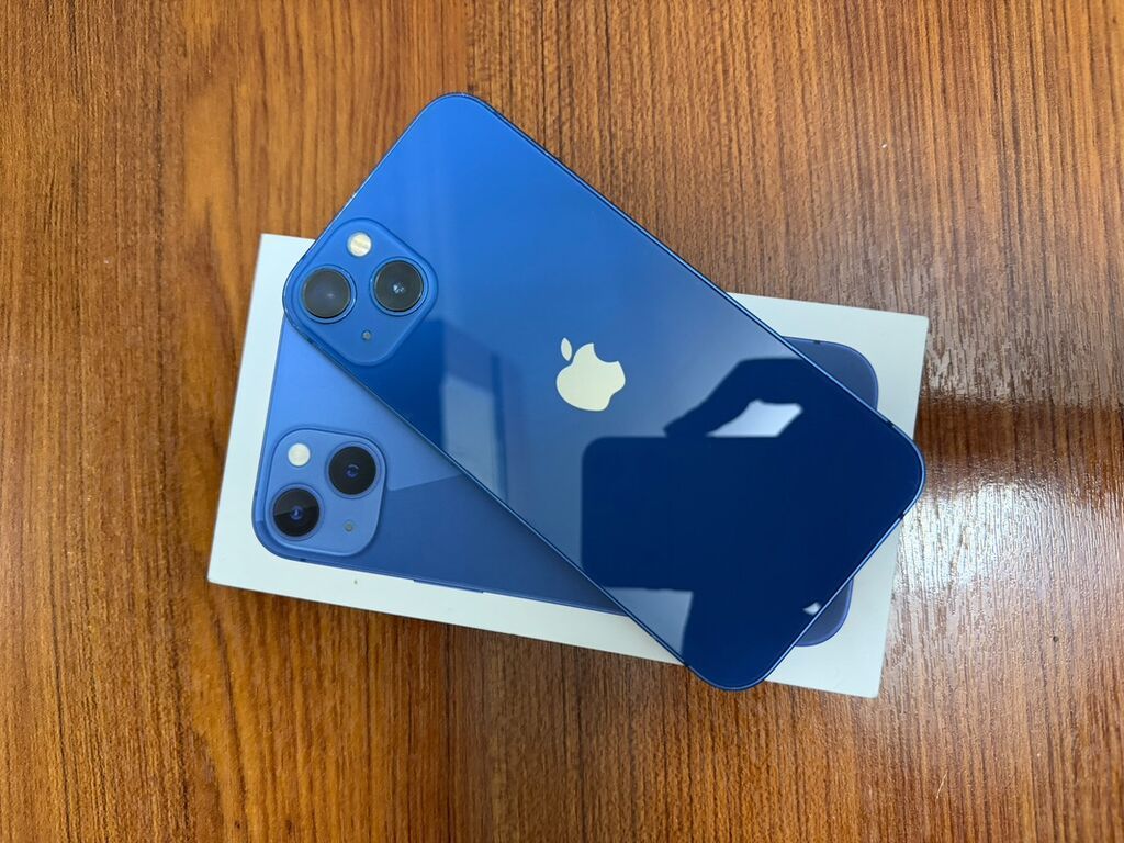 IPhone 13, 128 GB, Mavi, Barmaq izi, Face ID, Sənədlərlə — Apple iPhone, Bakı (5)