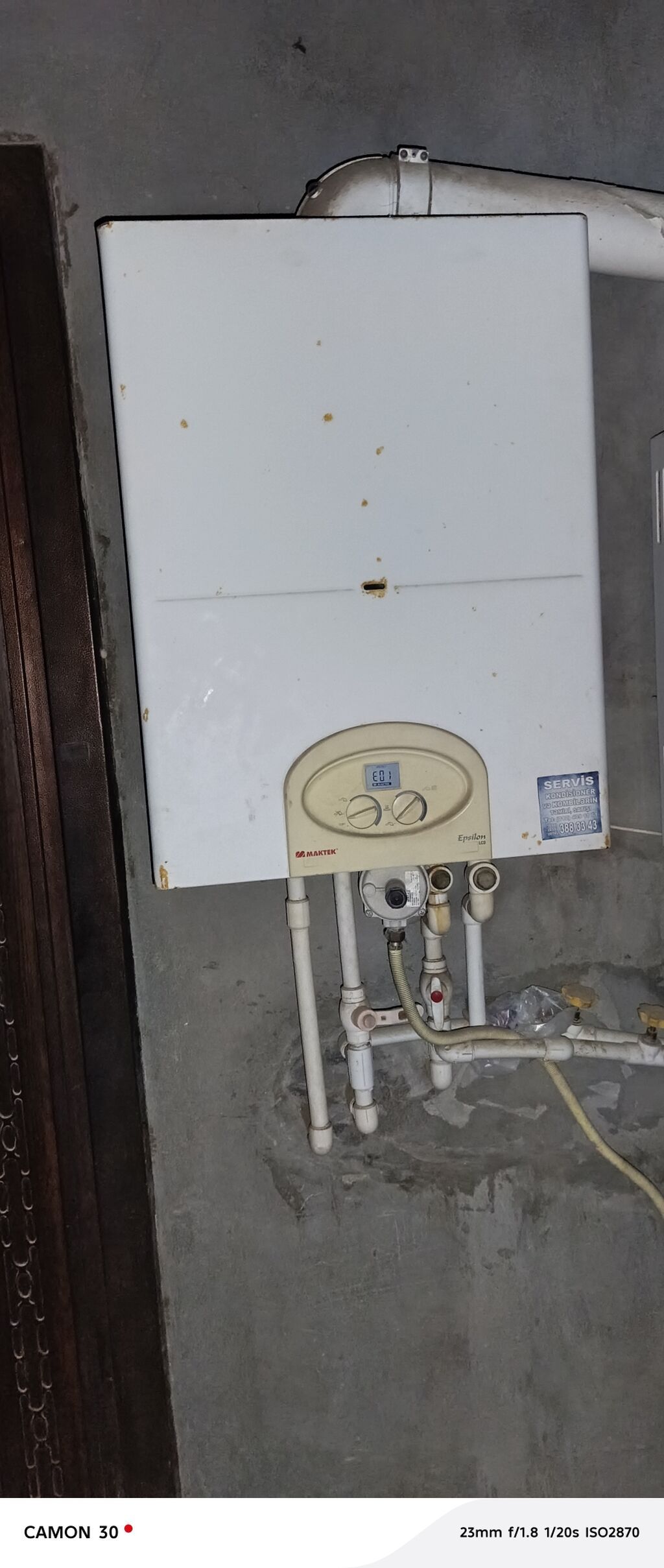 Maktek Epsilon LCD divar tipli qaz kombi - İki dövriyyəli: həm — Kombilər, Digah (3)