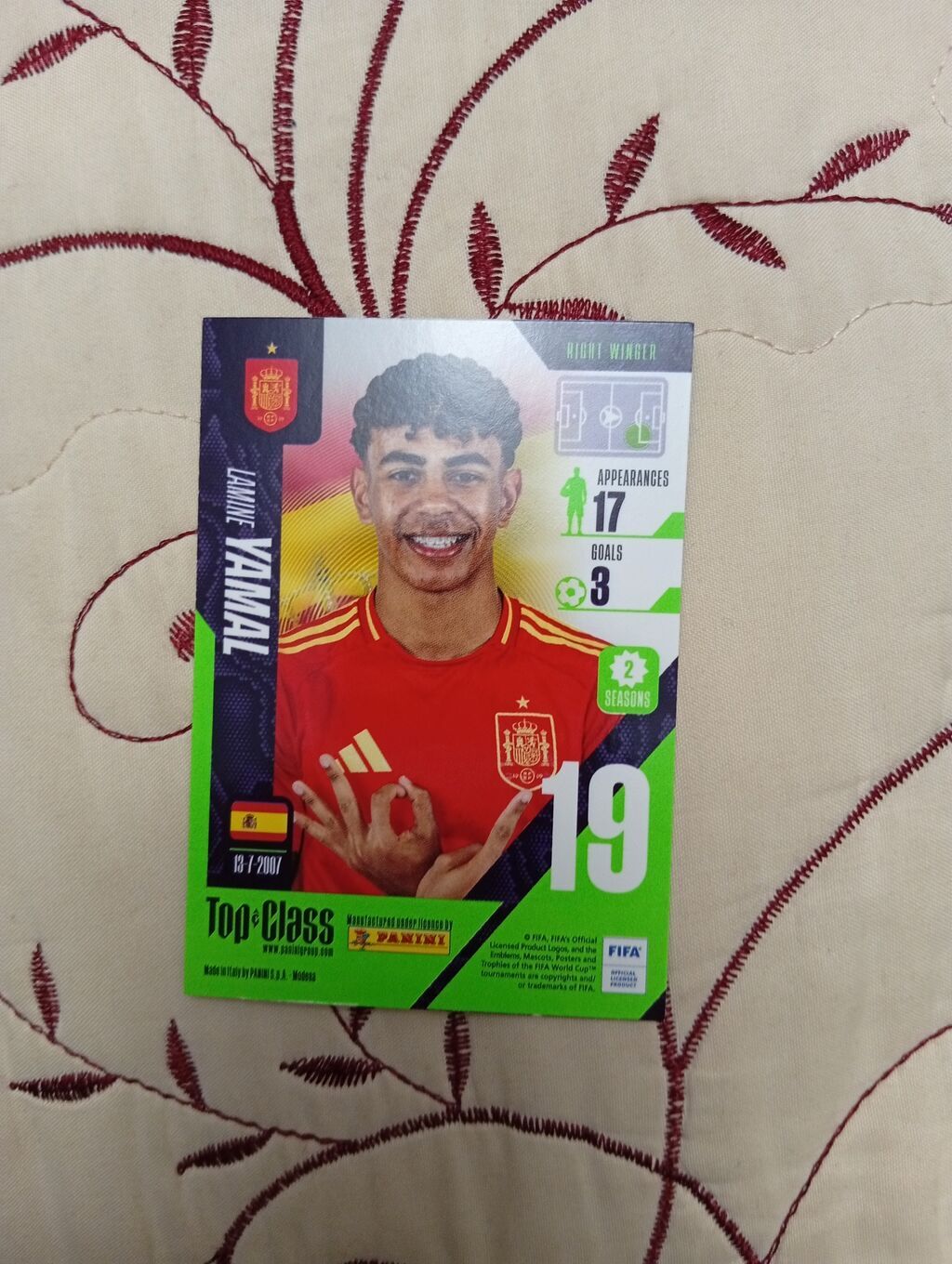 Məhsul: Panini “Top Class” futbol kartı – Lamine Yamal (İspaniya — Digər, Bakı (2)