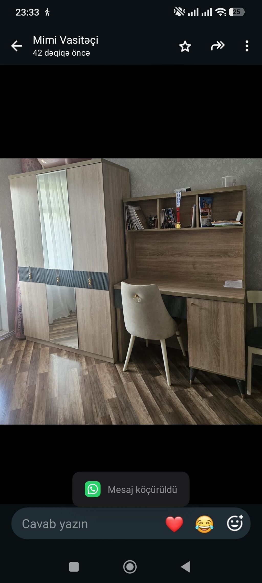 Usaq otagi mebeli 1200 azn Iki eded kravat yazi masasi 1 eded — Uşaq mebeli dəstləri, Bakı (2)