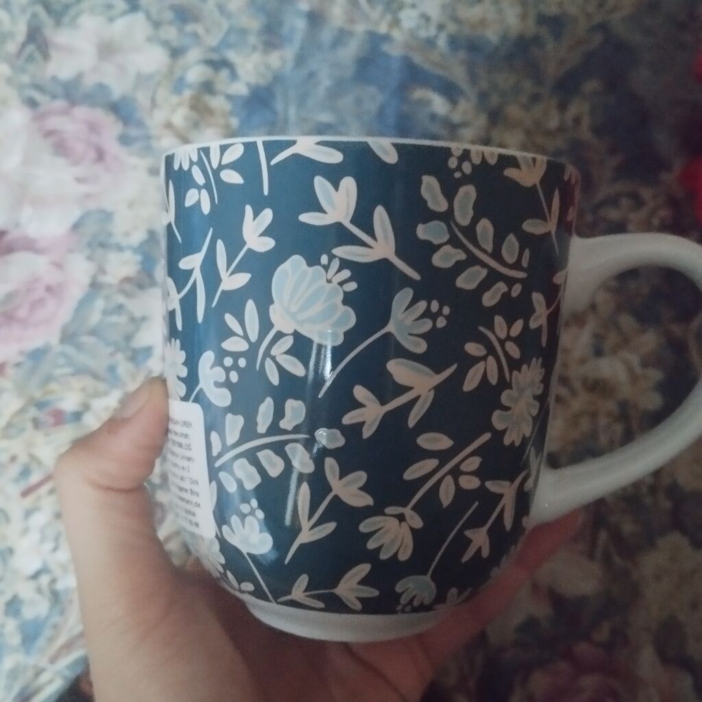 Fincanlar, rəng - Mavi, Keramika, 1 əd, 500 ml — Süfrə qabı, Bakı