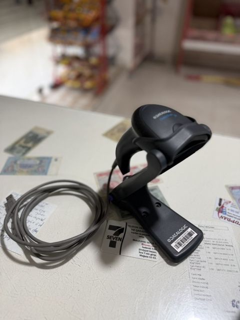 Datalogic QuickScan barkod oxuyucu + stolüstü stend Məhsul təsviri — Xırdalan