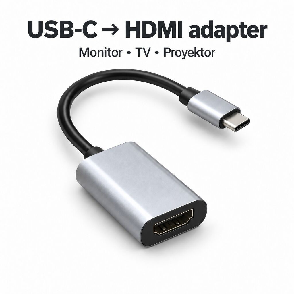Usb‑c HDMI adapter - Usb‑c çıxışlı noutbuk, planşet və smartfonları — Noutbuk aksesuarları, Fatmayı