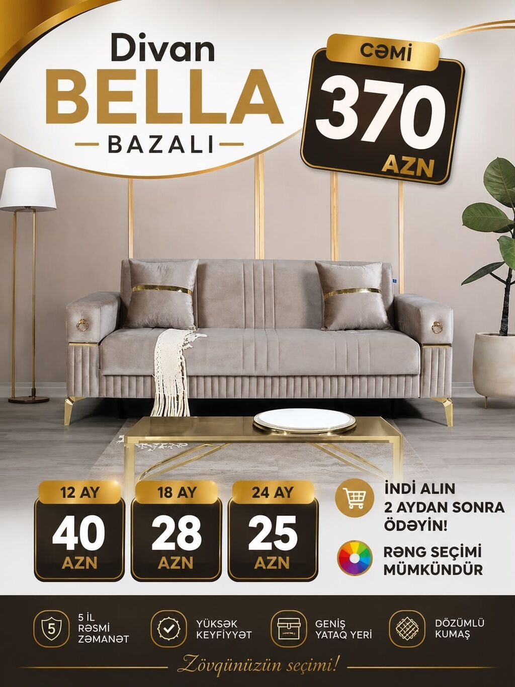 İndi al, ilk ödənişə 2 aydan sonra başla Eviniz üçün — Divanlər, Digah (4)