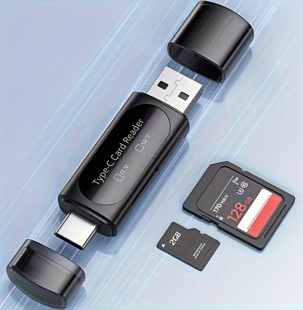 Type-C/USB 2.0 İkili Kart Oxuyucu - İki interfeys: bir tərəfdə Usb-a — Digər, Gəncə