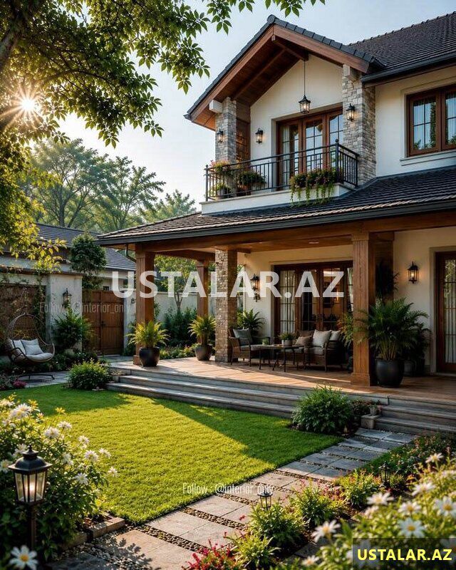 Villa fasad işləri — Təmir xidmətləri, Bakı (2)