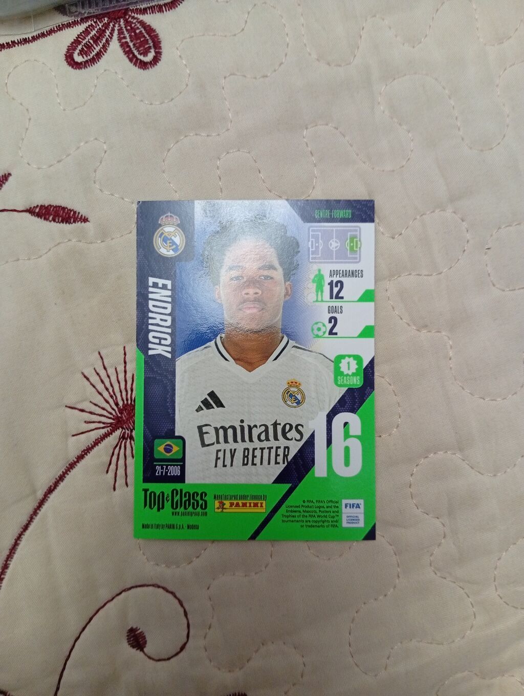 Panini “Top Class” futbol kartı – Endrick (Real Madrid) - Seriya — Digər, Bakı (2)