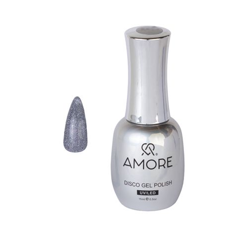 Dırnaqlar üçün gel-lak Amore Disco Gel Polish 10, boz, 15 ml — Bakı