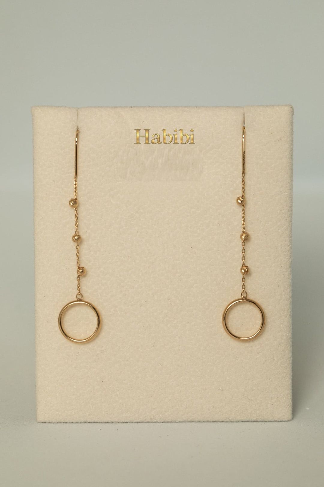 Sırğa qadınlar üçün Habibi Jewellery HJ812, qızıl 585 əyar, 1.2 q — Mallar, Bakı (2)