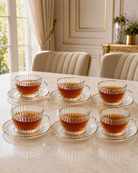 Çay dəsti, 12 parça, Şüşə, 200 ml — Bakı